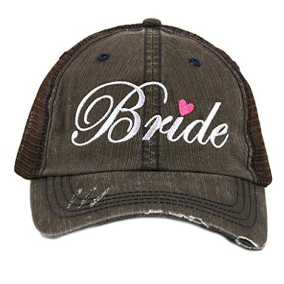 Katydid Bride Hat Brown Distressed Cap Wedding - Picture 1 of 1